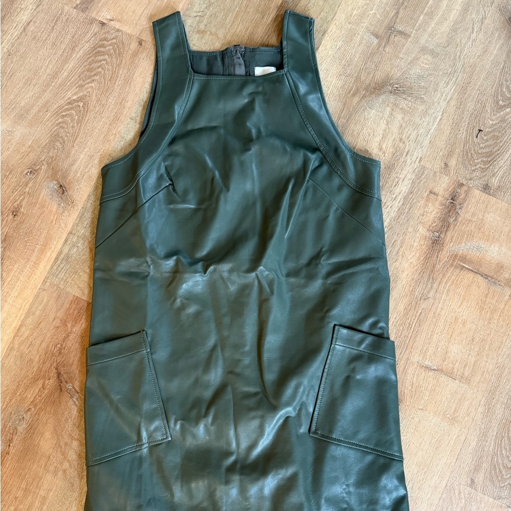 Anthropologie Maeve Leather Dress